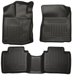 Toyota Venza Floor Liners - Front + Rear - Husky Liners - WeatherBeater - Black - `12-`13